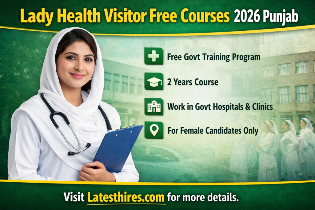 LHV Govt Training Program 2026 -Lady Health Visitor in Punjab | Apply Now For Efficient Careers