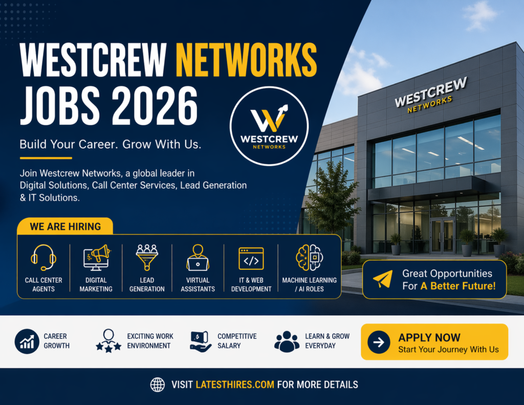Join Westcrew Networks Jobs 2026 | Apply Now for Latest Westcrew Vacancies