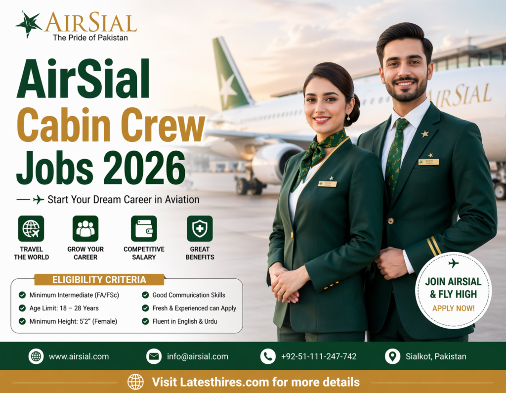 Join Now AirSial Cabin Crew Jobs 2026 | Start Your Dream Career as an Air Hostess in Pakistan