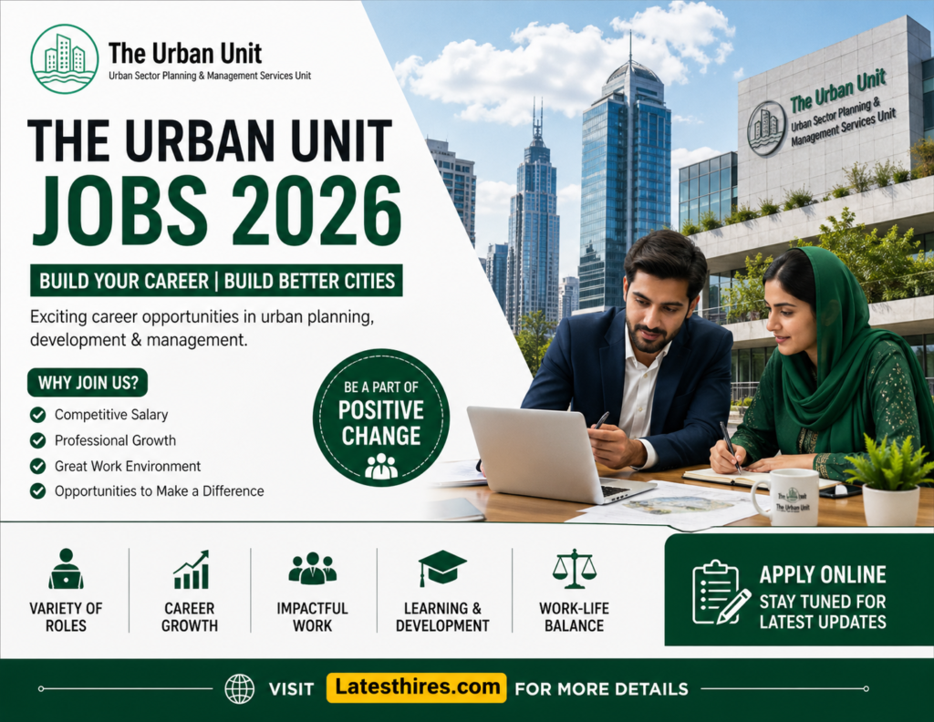 The Urban Unit Jobs 2026 | Online Apply in Urban Unit Jobs | Latest Punjab Govt Advertisement