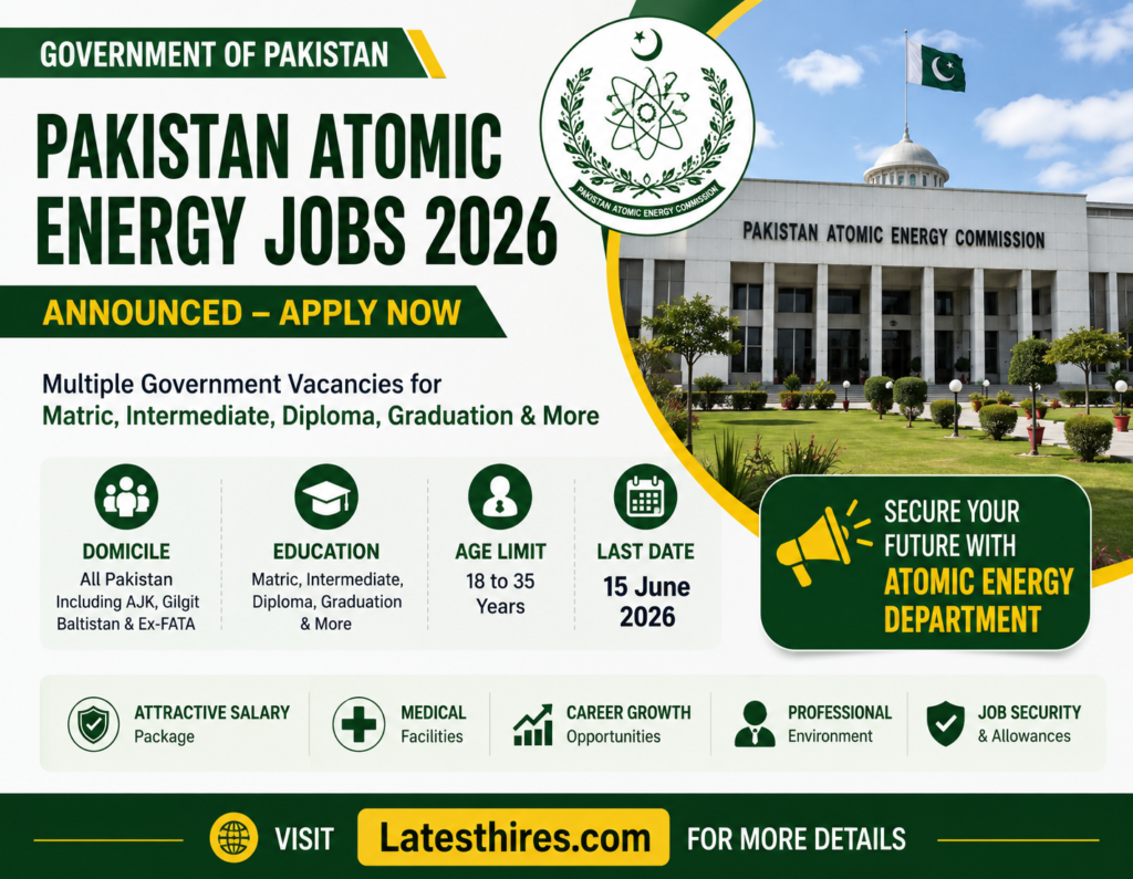 Pakistan Atomic Energy Jobs 2026 | PAEC Best career opportunities | Latesthires