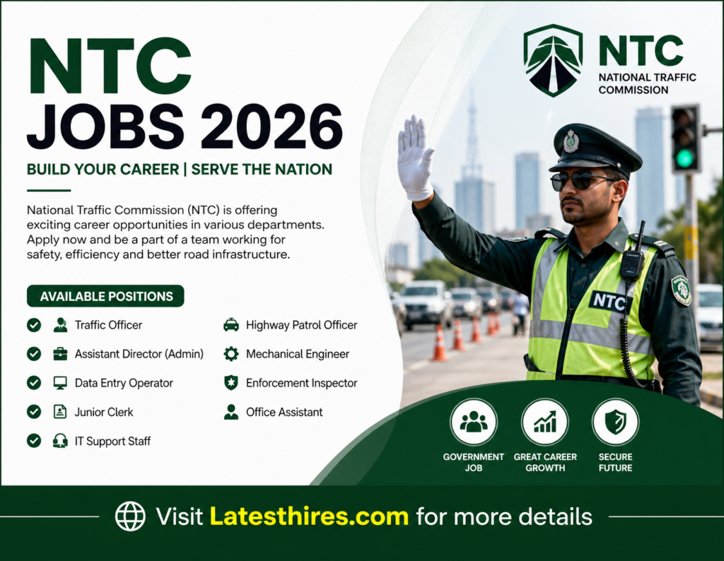 Join National Traffic Commission NTC Jobs 2026 | Latest Opportunities, Eligibility | Online Apply