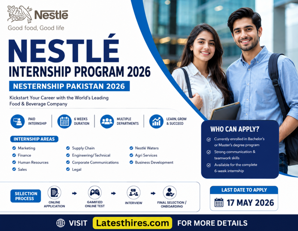 Join Nestle Internship Program 2026 | Online Apply Latest Summer Internship in Pakistan