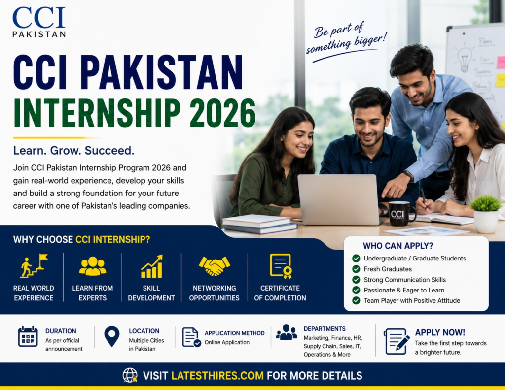 CCI Pakistan Internship 2026 | A Great Learning Opportunity for Students and Graduates