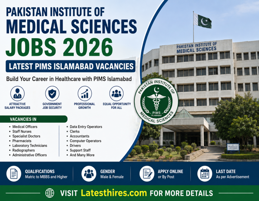 PIMS Medical jobs | Pakistan Institute of Medical Sciences Jobs 2026 – Latest PIMS Islamabad Career Opportunities