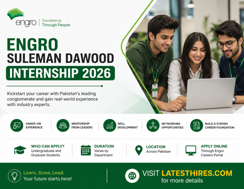 Engro – Suleman Dawood Internship 2026: Apply Online, Eligibility, Benefits and Complete Guide