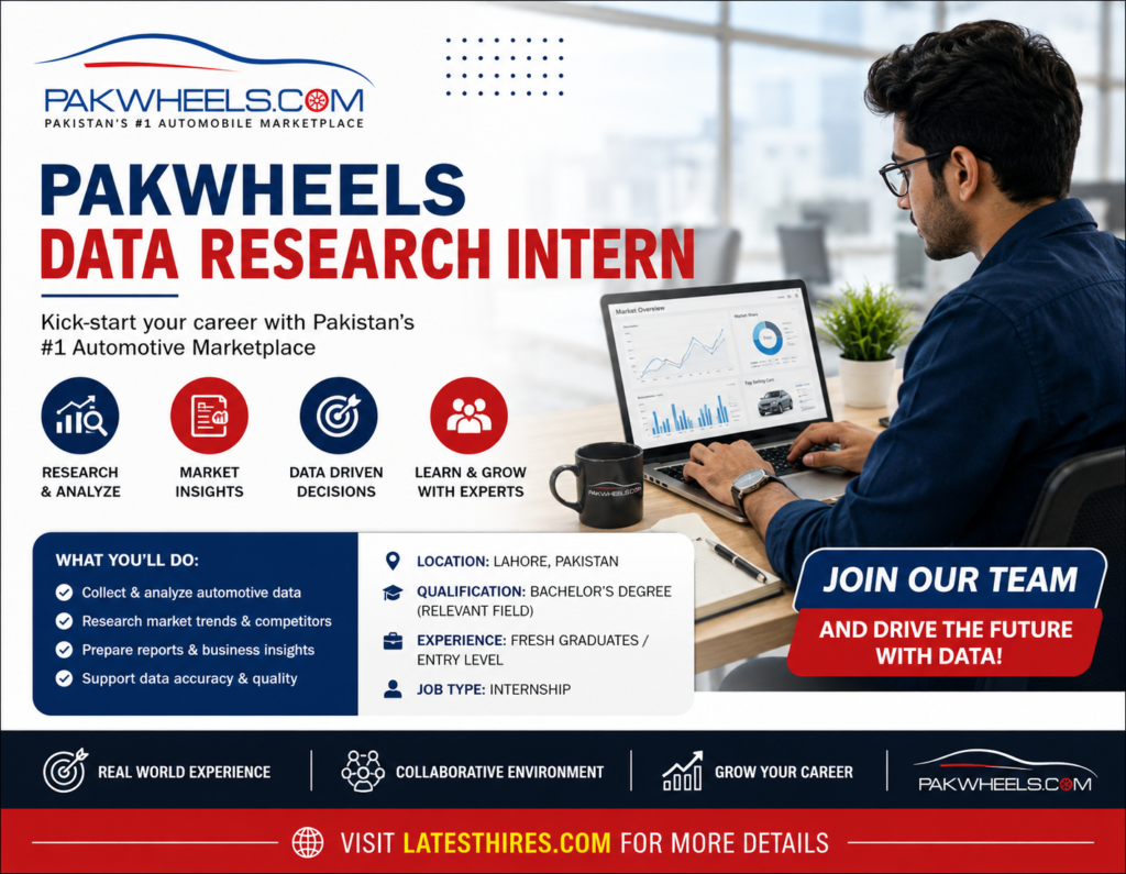 PakWheels Data Research Intern 2026 Great Opportunity for Future Data Professionals